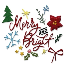 Sizzix Thinlits & Embossing Folder - Tim Holtz Vault Collection / Side-Order Merry & Bright